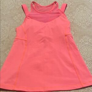 Lululemon Athletica Pink Asymmetrical Cut Out Tank Top